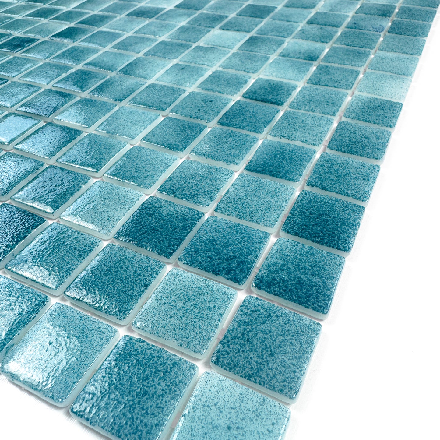 European Mosaic Series Forest Green & Flourescent Green Mixed Flourescent Glass Mosaic