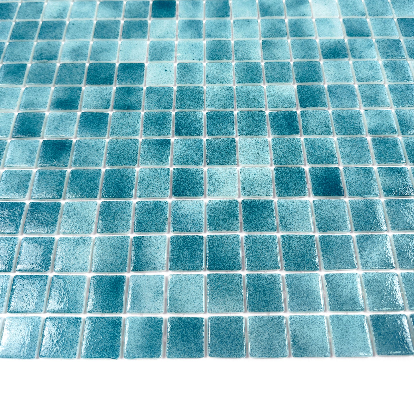 European Mosaic Series Forest Green & Flourescent Green Mixed Flourescent Glass Mosaic
