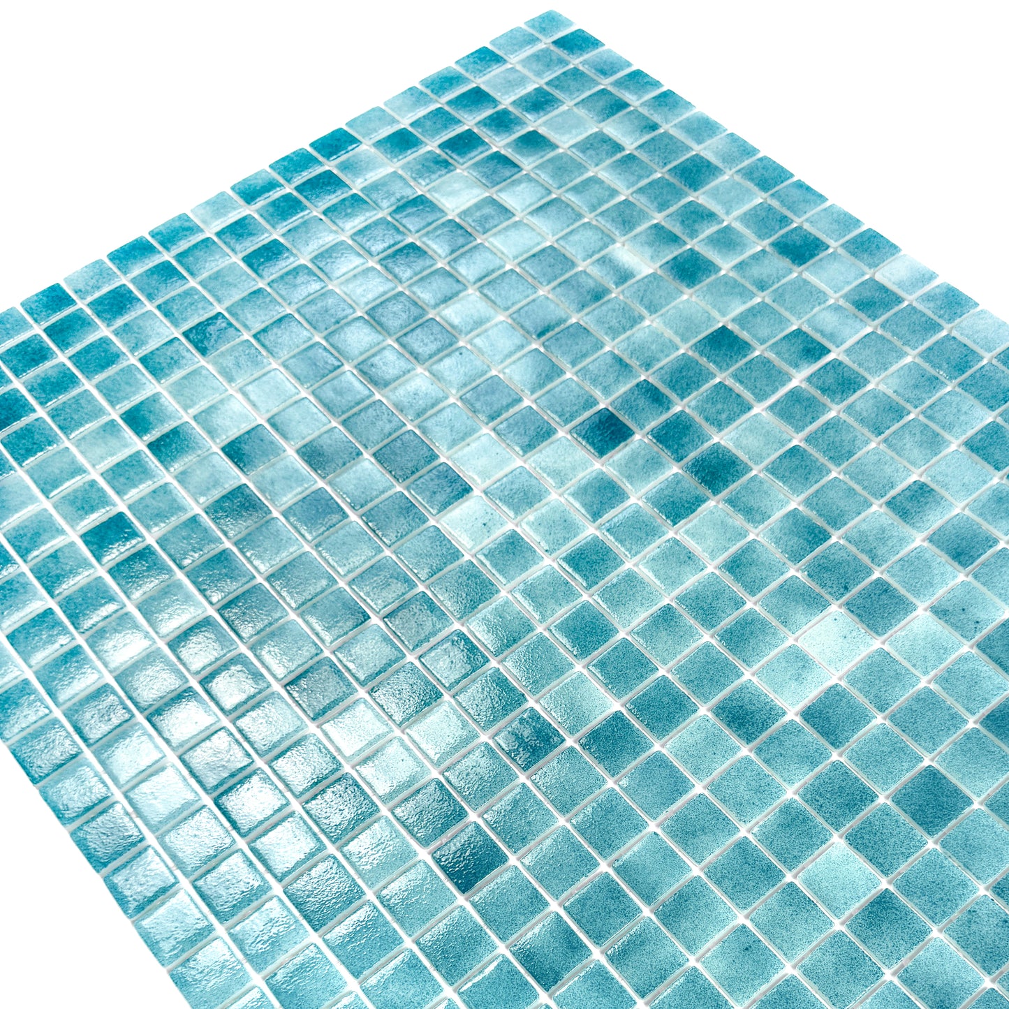 European Mosaic Series Forest Green & Flourescent Green Mixed Flourescent Glass Mosaic