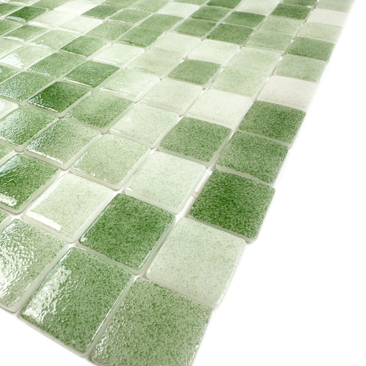 European Mosaic Series Olive Green Recycled Glass Mosaic