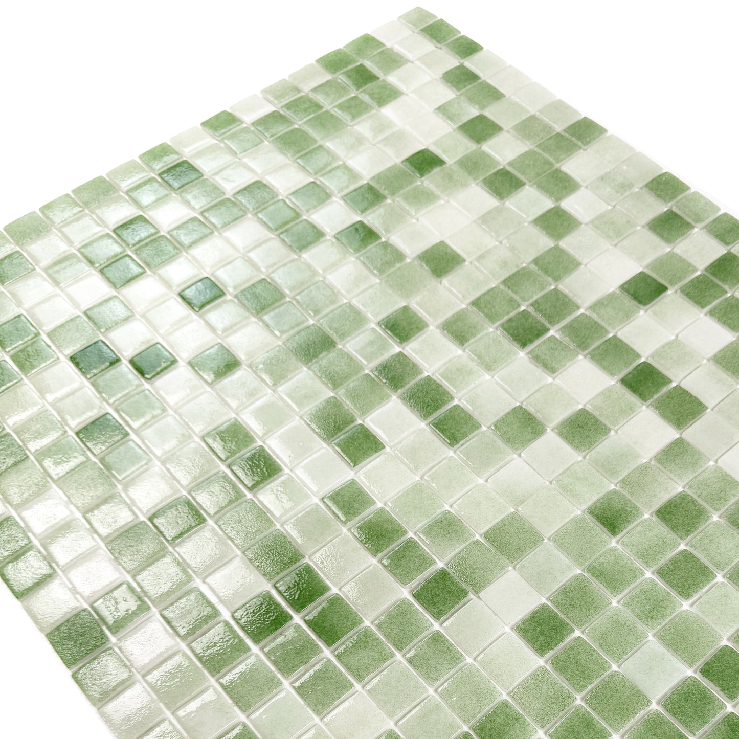 European Mosaic Series Olive Green Recycled Glass Mosaic