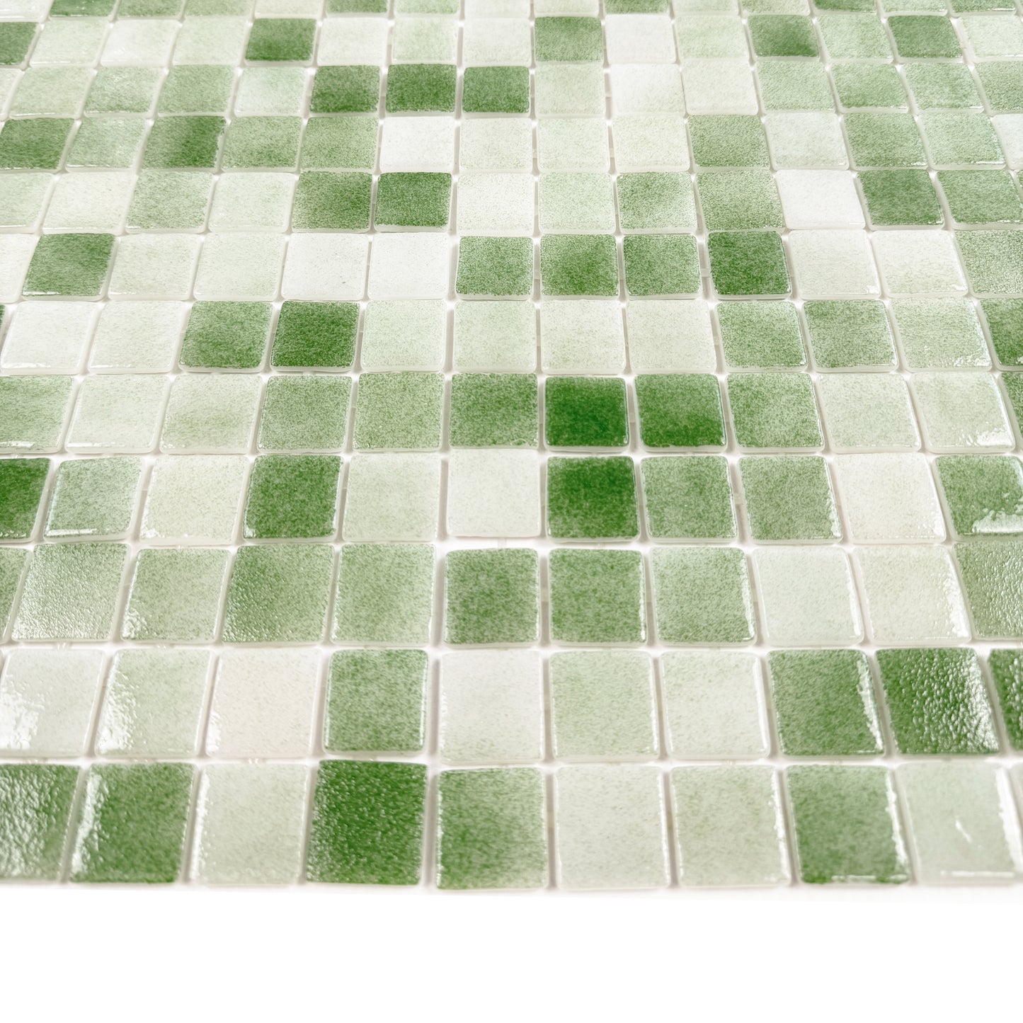 European Mosaic Series Olive Green Recycled Glass Mosaic