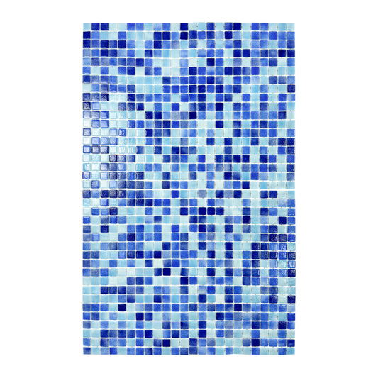 European Mosaic Series Light Blue & Baby Blue &Navy Blue & Midnight Blue Mixed Recycled Glass Mosaic