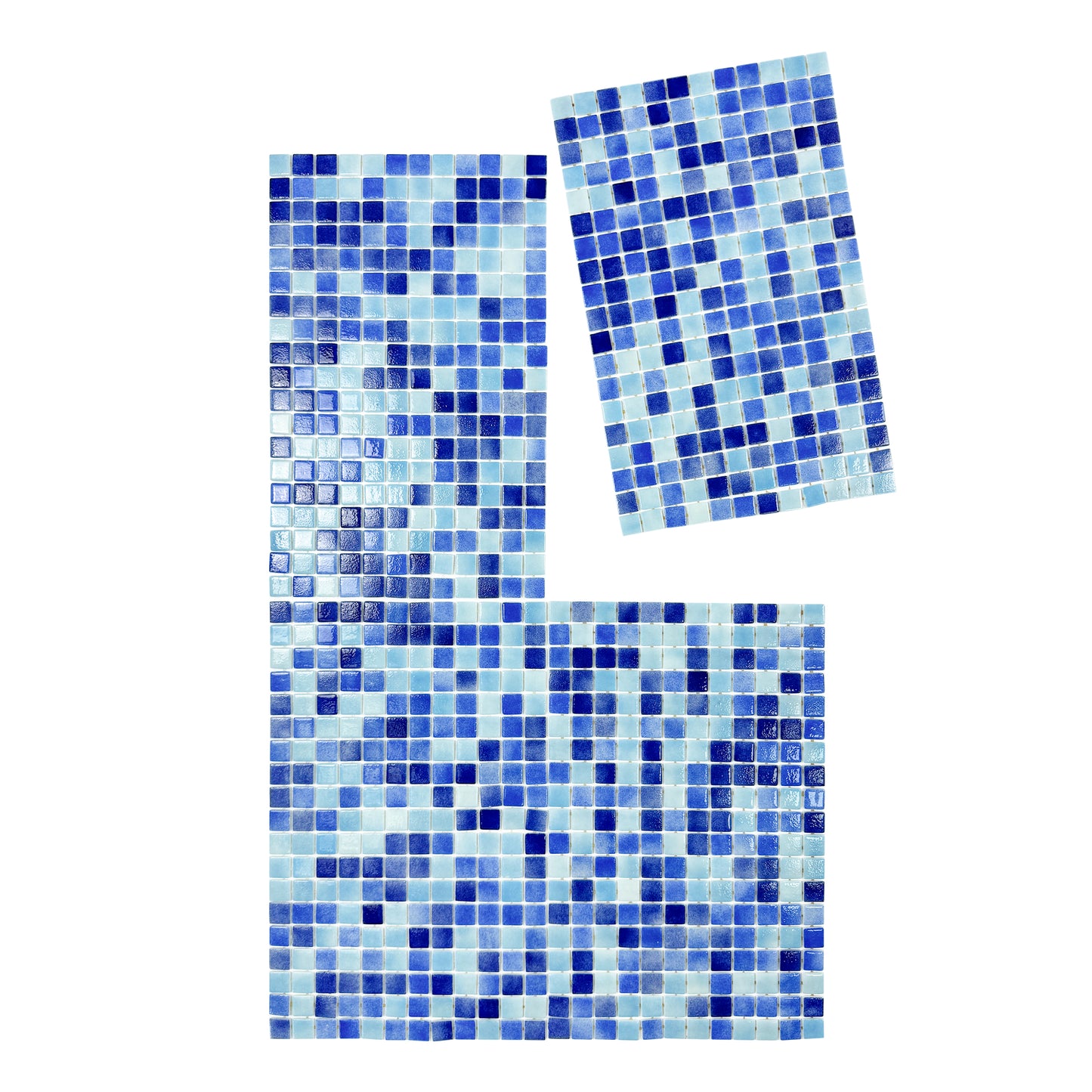 European Mosaic Series Light Blue & Baby Blue &Navy Blue & Midnight Blue Mixed Recycled Glass Mosaic