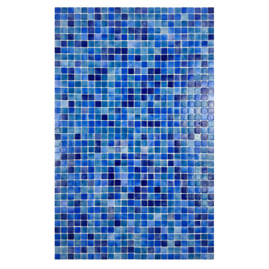 European Mosaic Series Sky Blue & Riental Blue &Prussian Blue Mixed Recycled Glass Mosaic