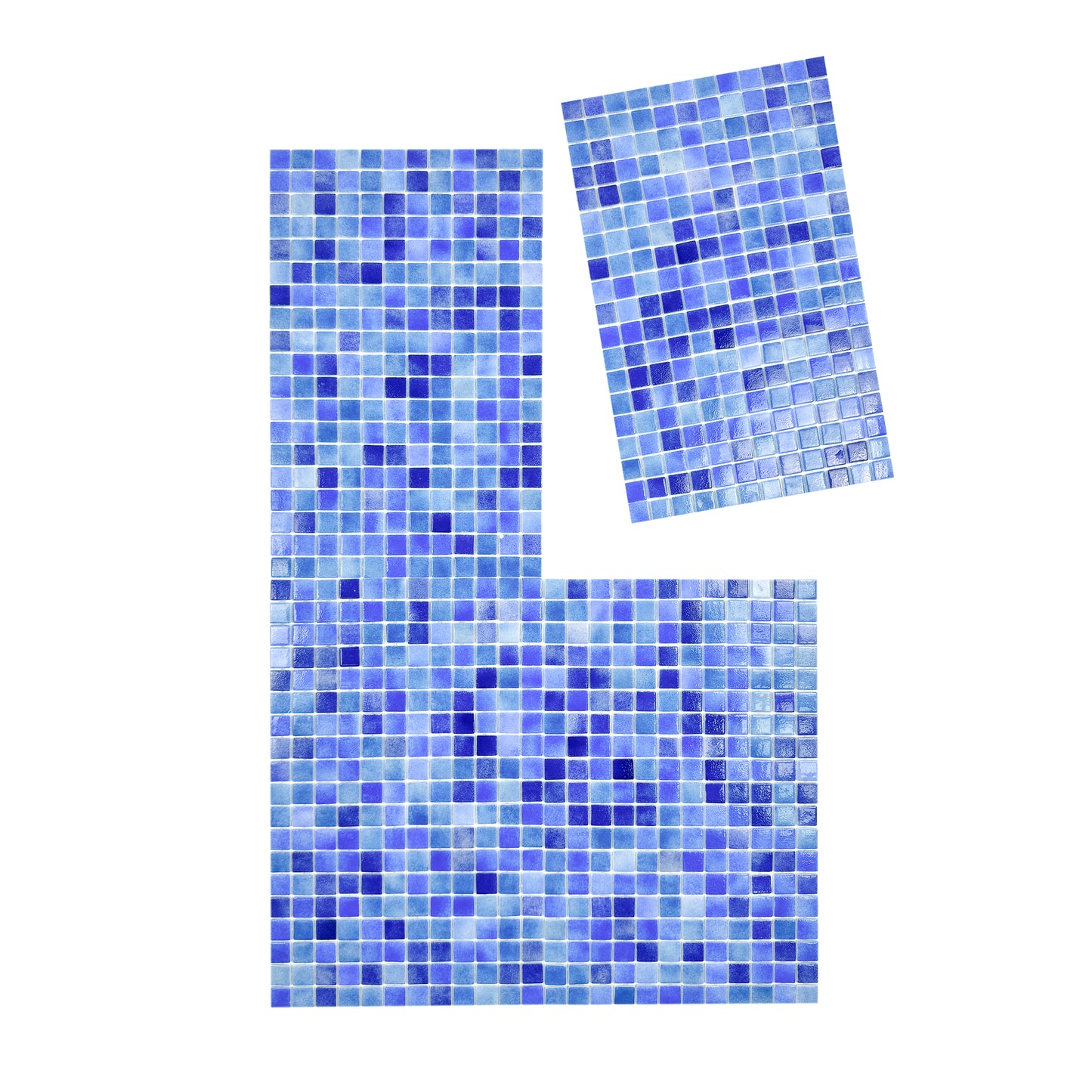 European Mosaic Series Sky Blue & Riental Blue &Prussian Blue Mixed Recycled Glass Mosaic