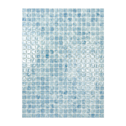 Spanish Mosaic Series Sky Blue Recycled Glass Mosaic