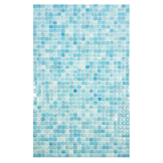 European Mosaic Series Sky Blue &Florescent Blue & White Mixed Flourescent Glass Mosaic