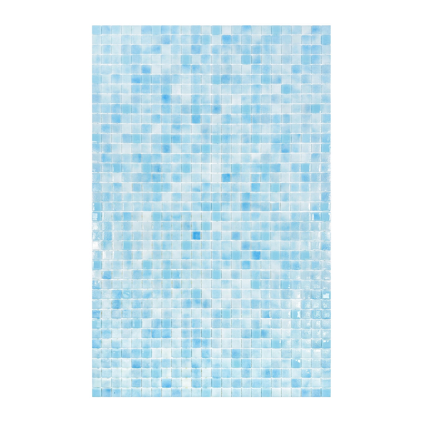 European Mosaic Series Sky Blue &Florescent Blue & White Mixed Flourescent Glass Mosaic