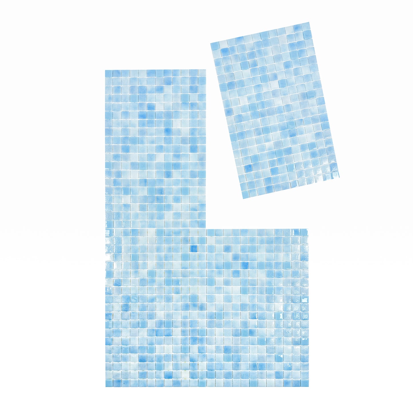 European Mosaic Series Sky Blue &Florescent Blue & White Mixed Flourescent Glass Mosaic