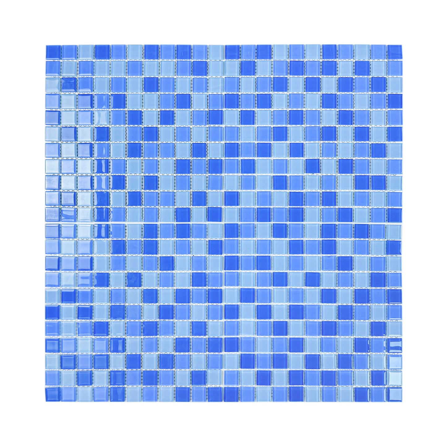 Azure Enchantment Series Powder Blue & Sky Blue & French Blue Mixed Crystal Glass Mosaic