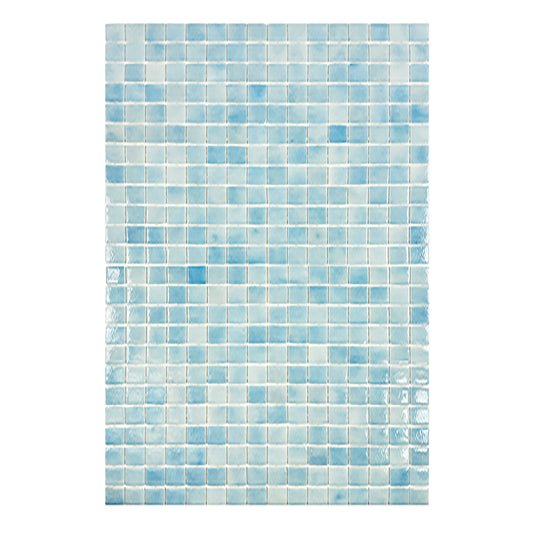 European Mosaic Series Powder Blue & Sky Blue Mixed Recycled  Glass Mosaic