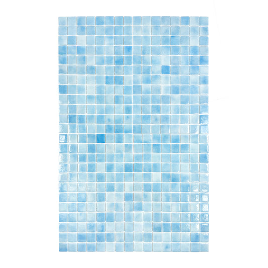 European Mosaic Series Powder Blue & Sky Blue Mixed Recycled  Glass Mosaic