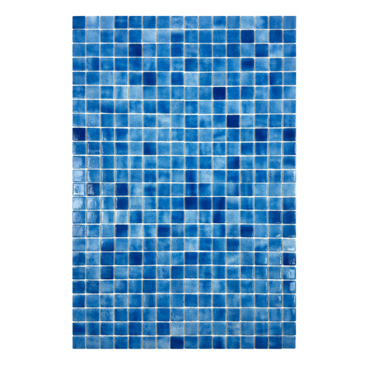European Mosaic Series French Blue Recycled  Glass Mosaic