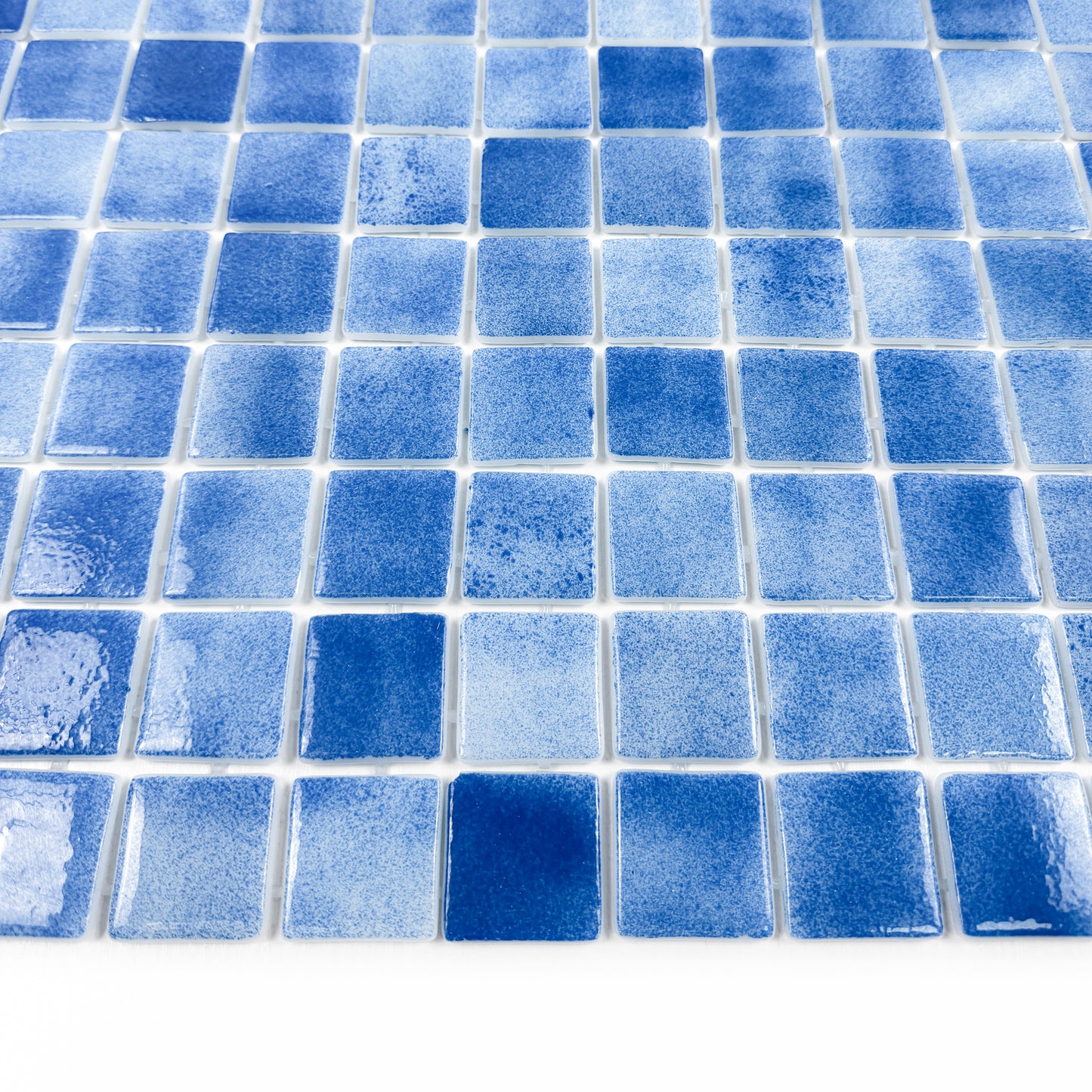 European Mosaic Series French Blue Recycled  Glass Mosaic