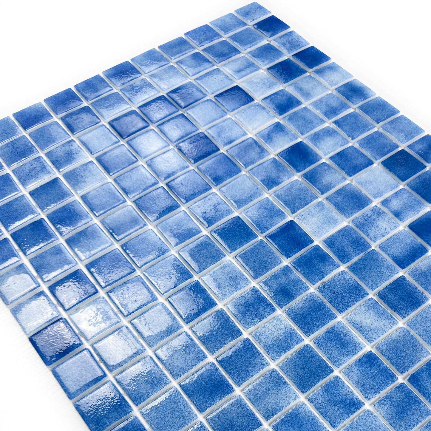 European Mosaic Series French Blue Recycled  Glass Mosaic