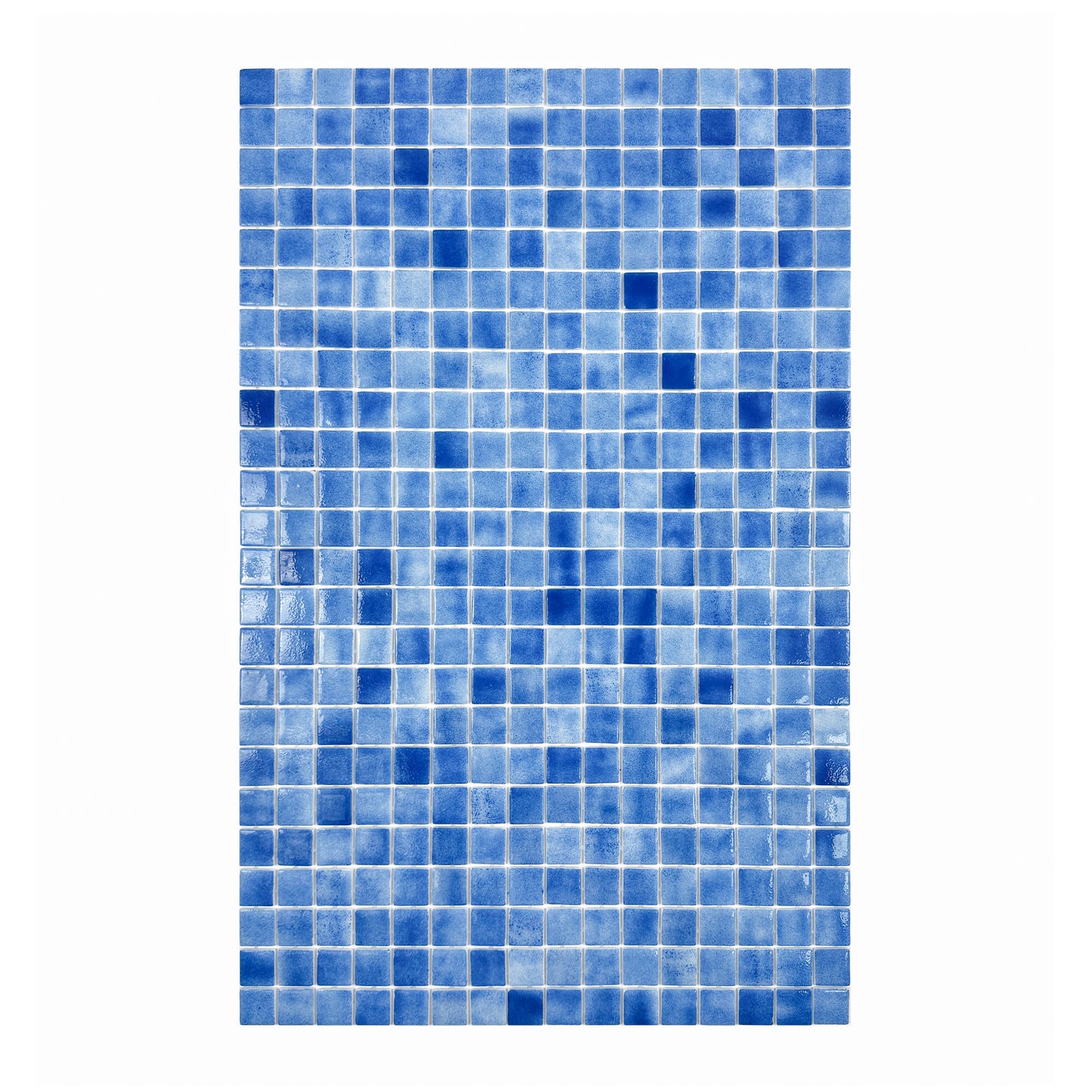 European Mosaic Series French Blue Recycled  Glass Mosaic