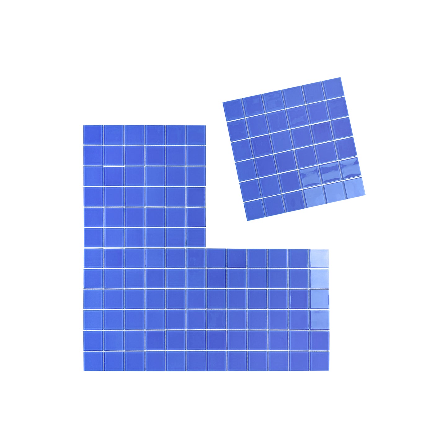 Azure Enchantment Series French Blue Crystal Glass Mosaic
