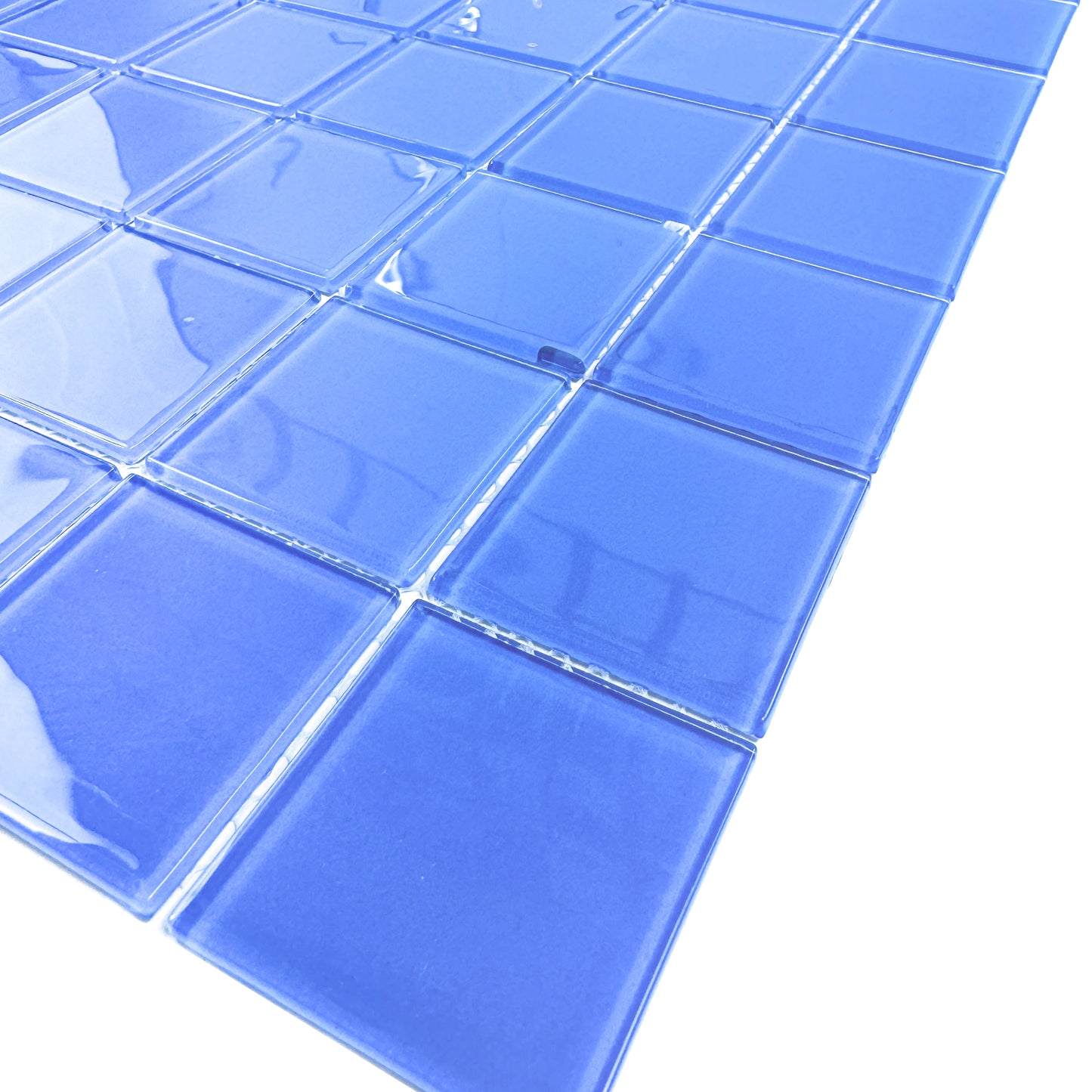 Azure Enchantment Series French Blue Crystal Glass Mosaic