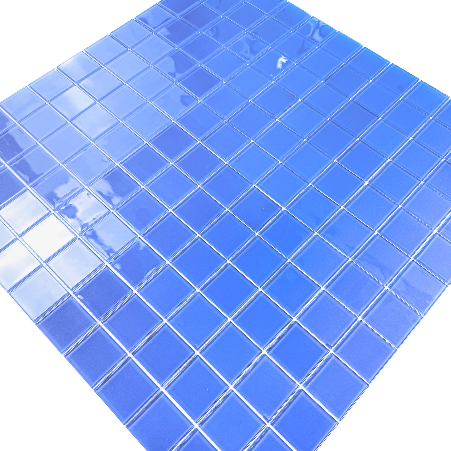 Azure Enchantment Series French Blue Crystal Glass Mosaic