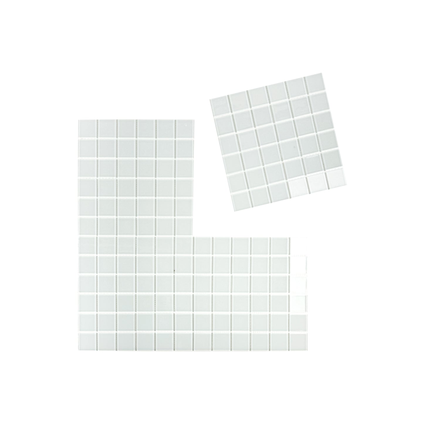 Azure Enchantment Series White Crystal Glass Mosaic
