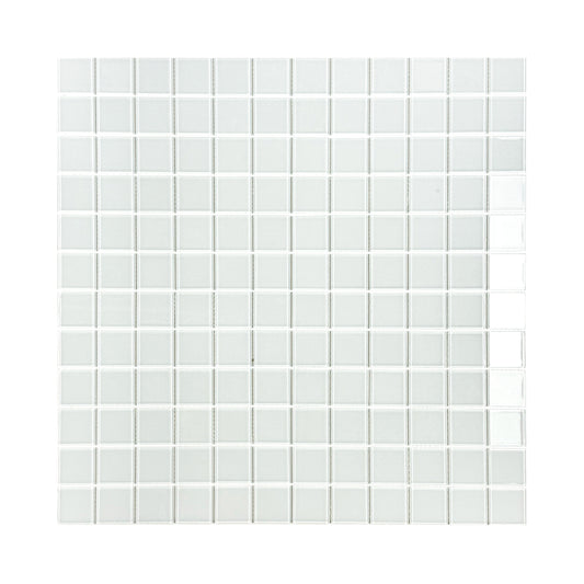 Azure Enchantment Series White Crystal Glass Mosaic