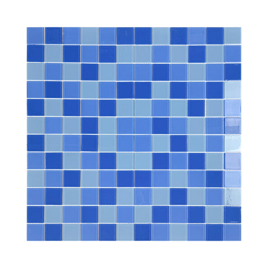 Azure enchantment series Sky Blue & French Blue & Light Blue Mixed Crystal Glass Mosaic