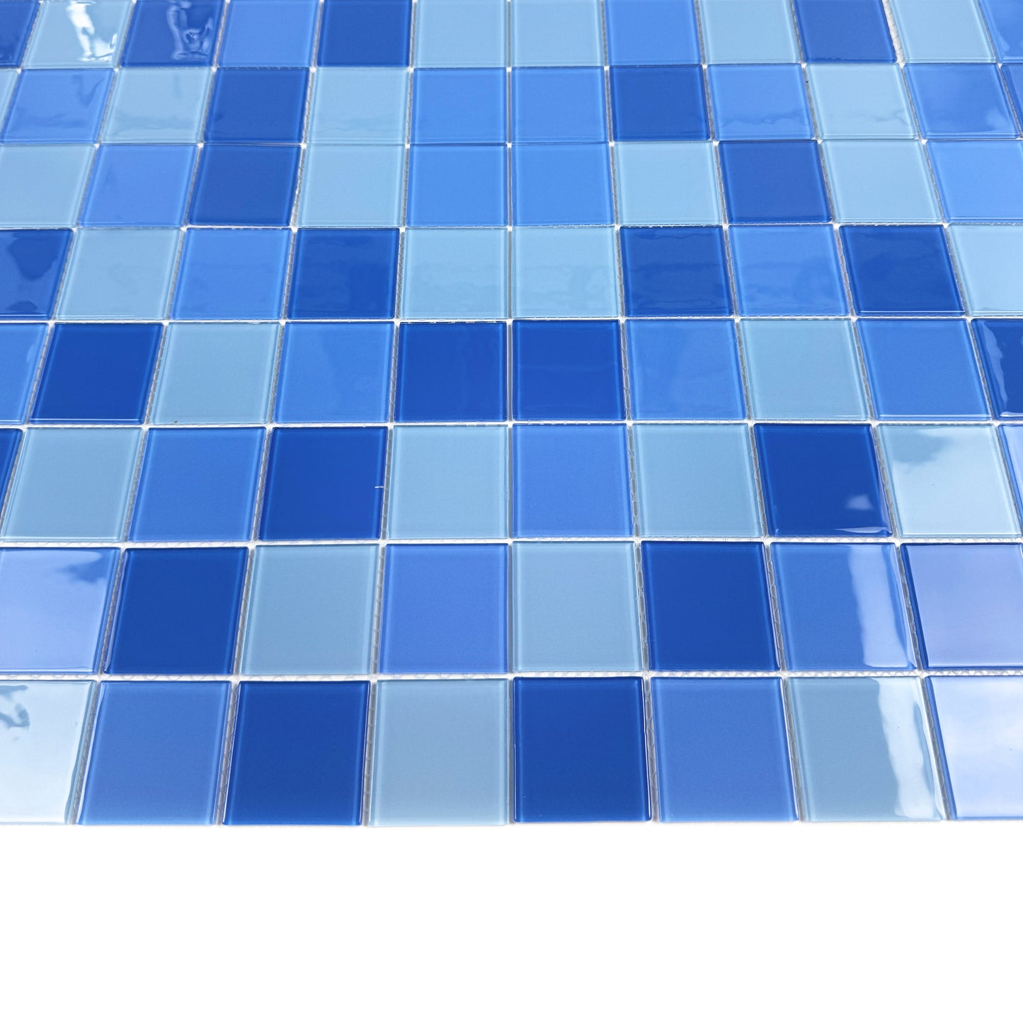 Azure enchantment series Sky Blue & French Blue & Light Blue Mixed Crystal Glass Mosaic