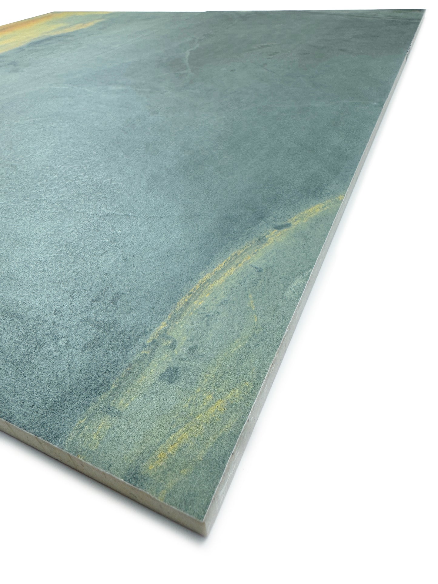 Slate Stone Porcelain Tiles Series Emerald Green Golden Mineral Veins Matte Porcelain Tile