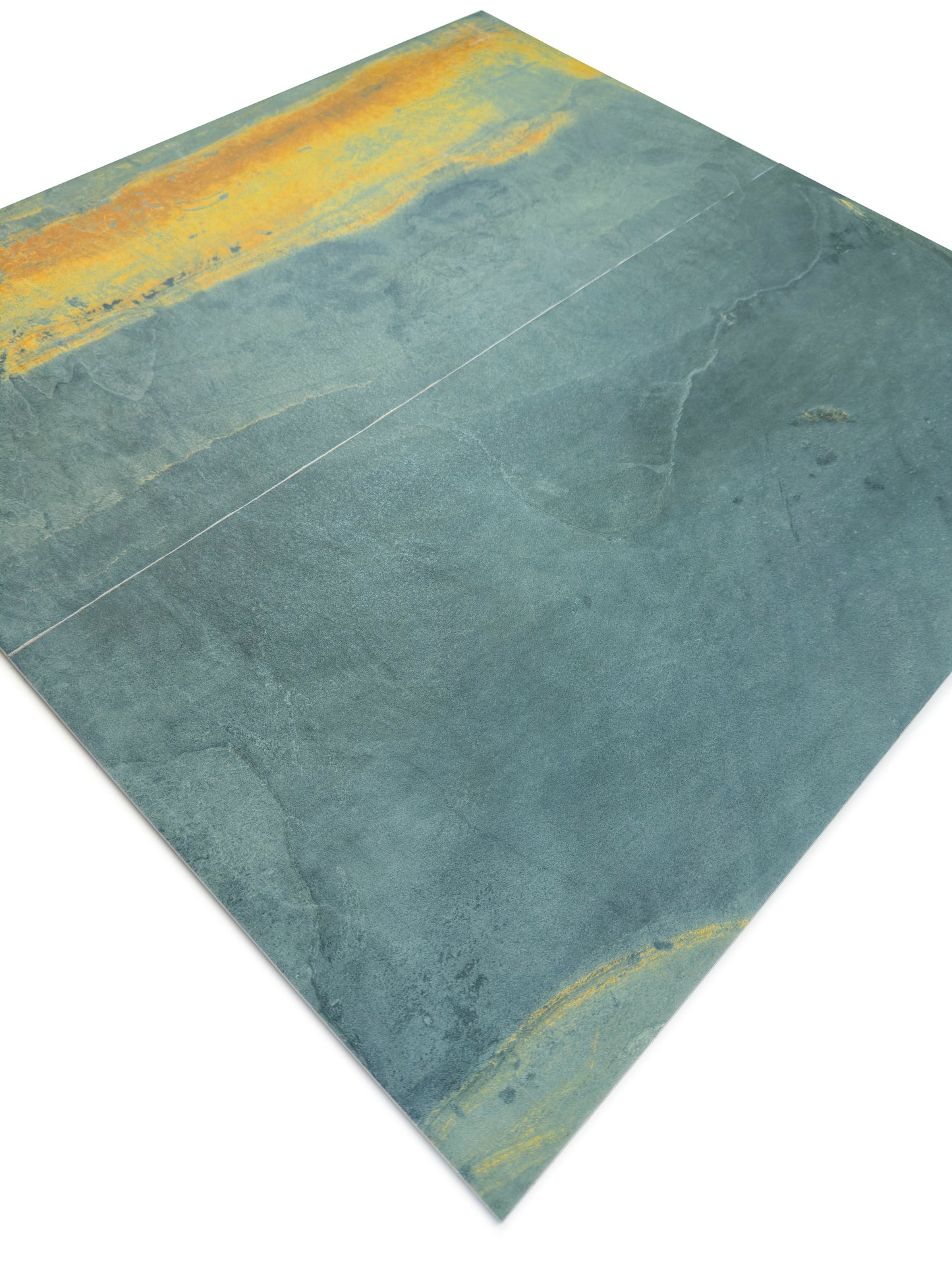 Slate Stone Porcelain Tiles Series Emerald Green Golden Mineral Veins Matte Porcelain Tile