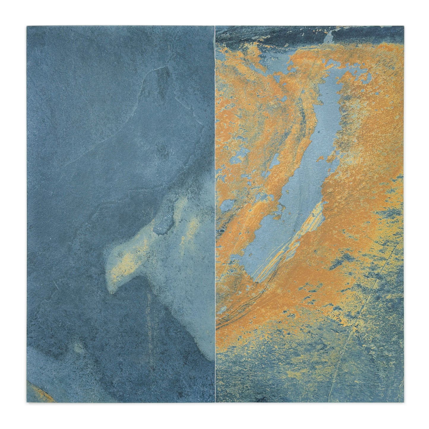 Slate Stone Porcelain Tiles Series Charcoal Grey Golden Mineral Veins Matte Porcelain Tile