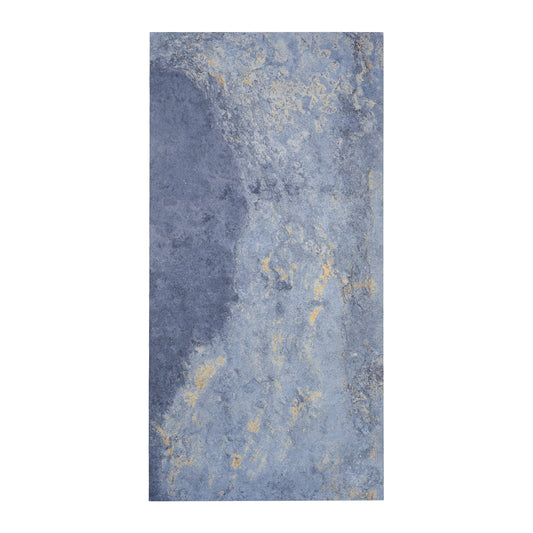 Slate Stone Porcelain Tiles Series Blue Grey Golden Mineral Veins Matte Porcelain Tile