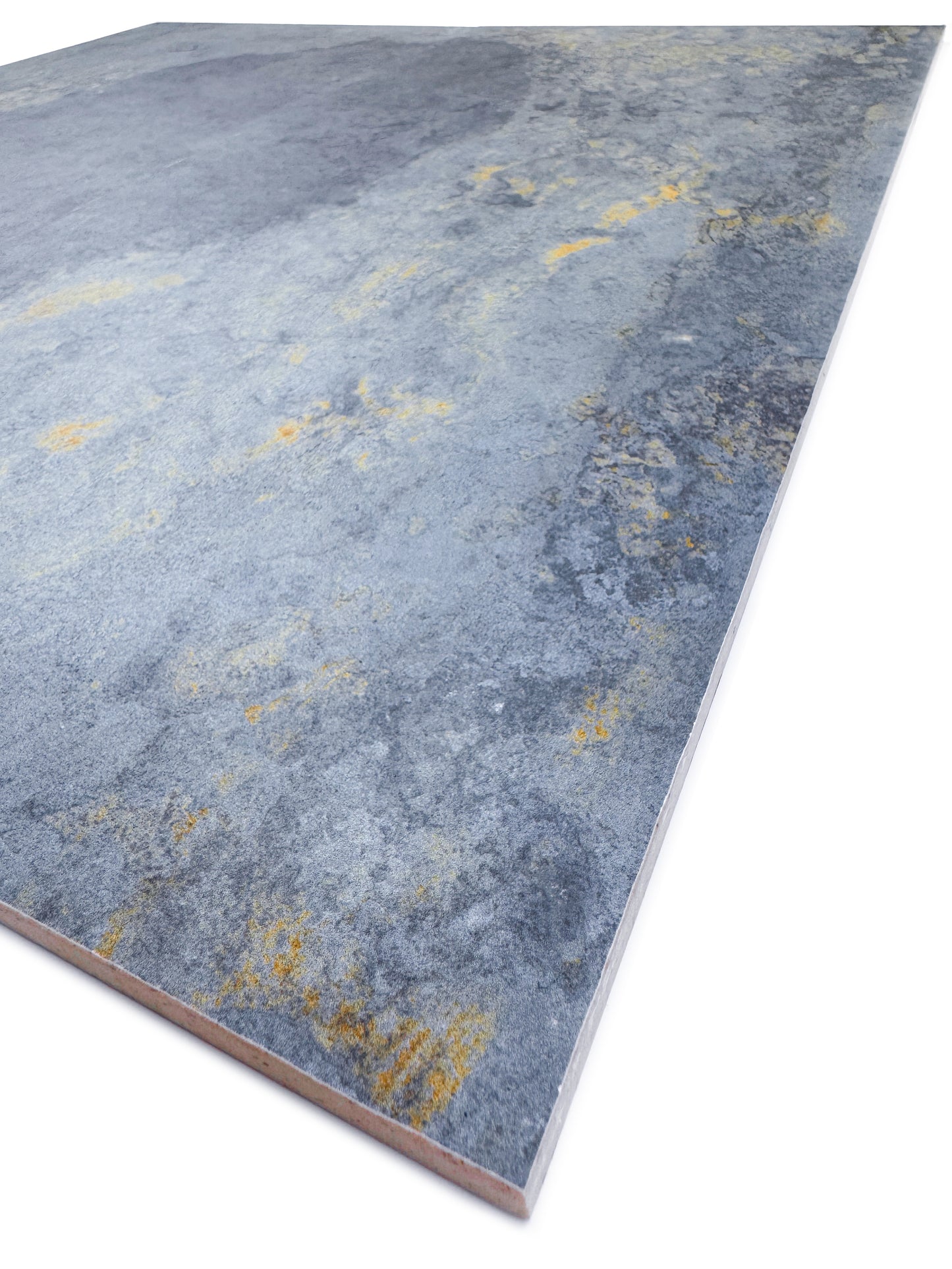 Slate Stone Porcelain Tiles Series Blue Grey Golden Mineral Veins Matte Porcelain Tile