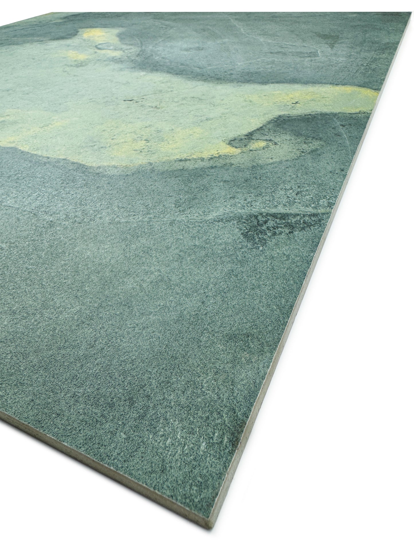 Slate Stone Porcelain Tiles Series Emerald Green Golden Mineral Veins Matte Porcelain Tile