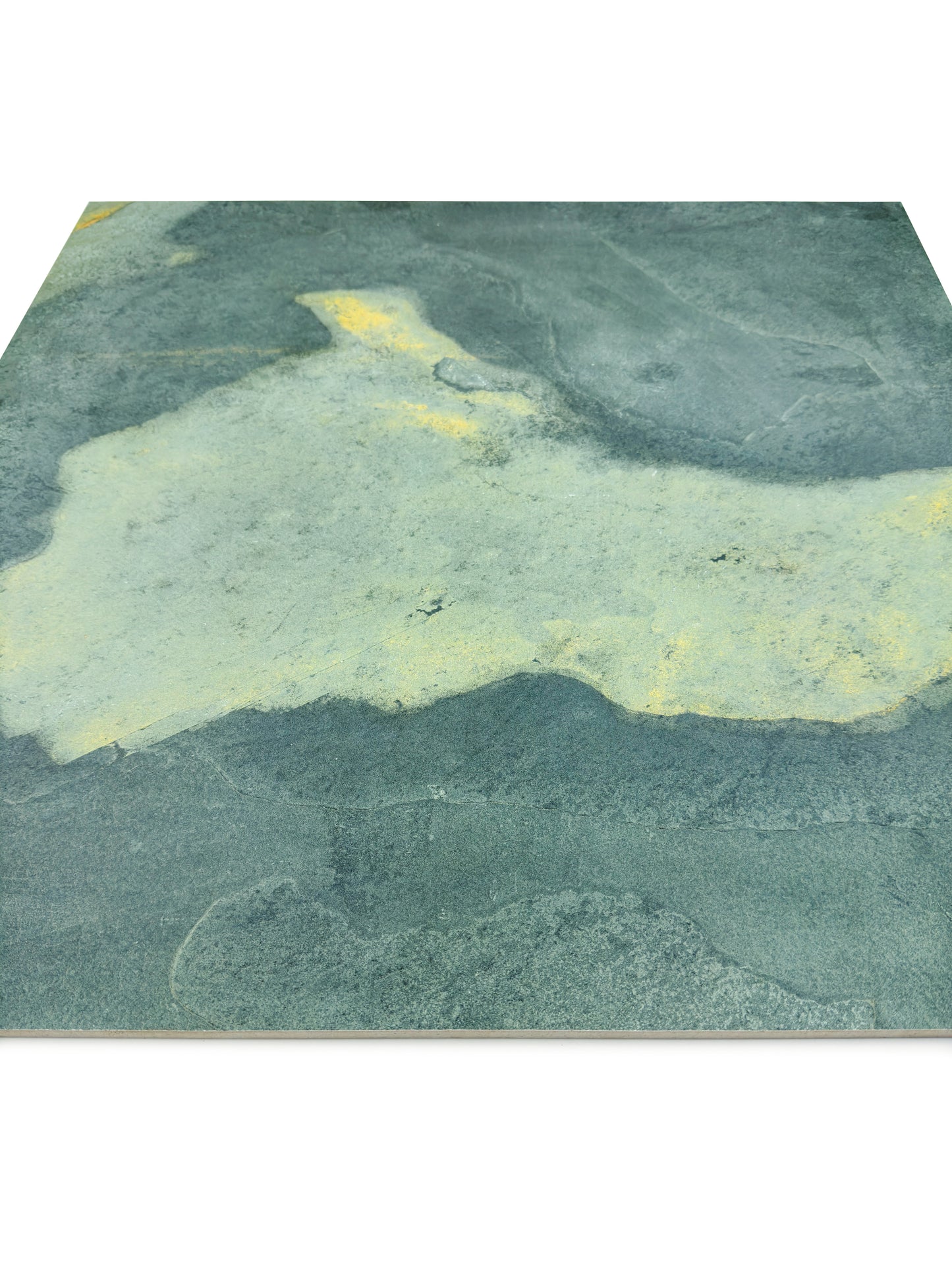 Slate Stone Porcelain Tiles Series Emerald Green Golden Mineral Veins Matte Porcelain Tile