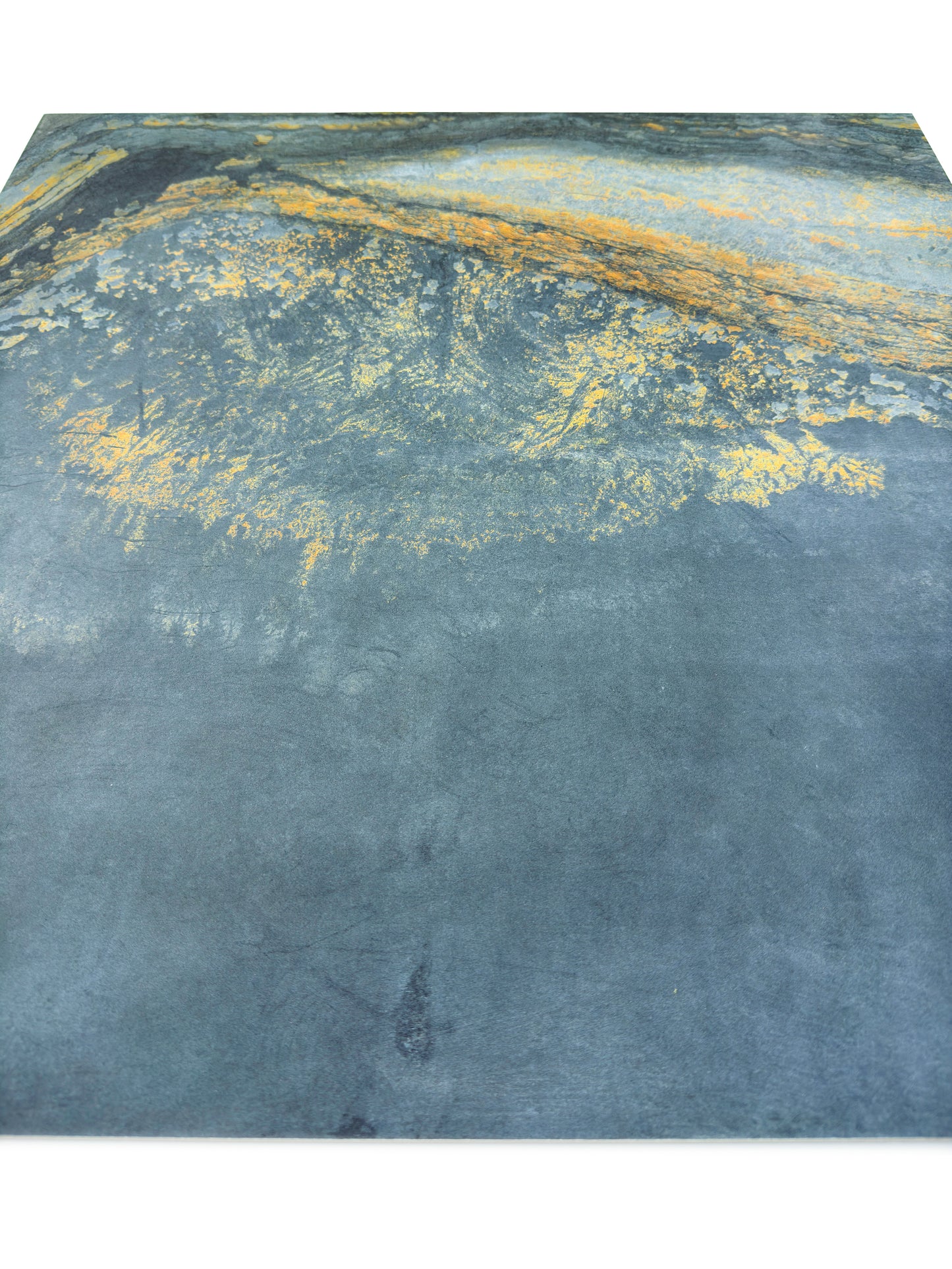 Slate Stone Porcelain Tiles Series Charcoal Grey Golden Mineral Veins Matte Porcelain Tile