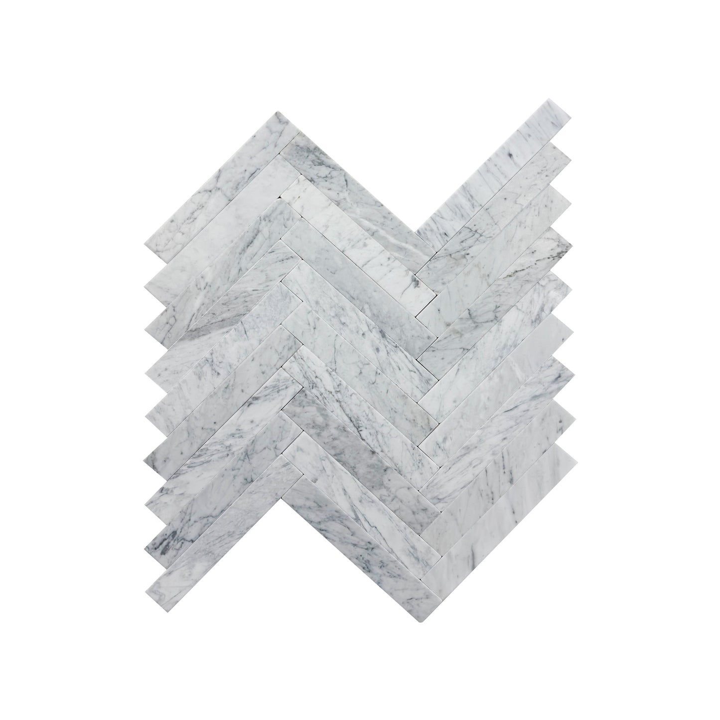 Verona Series Carrara White Tumble & Brush Surface Marble Tile