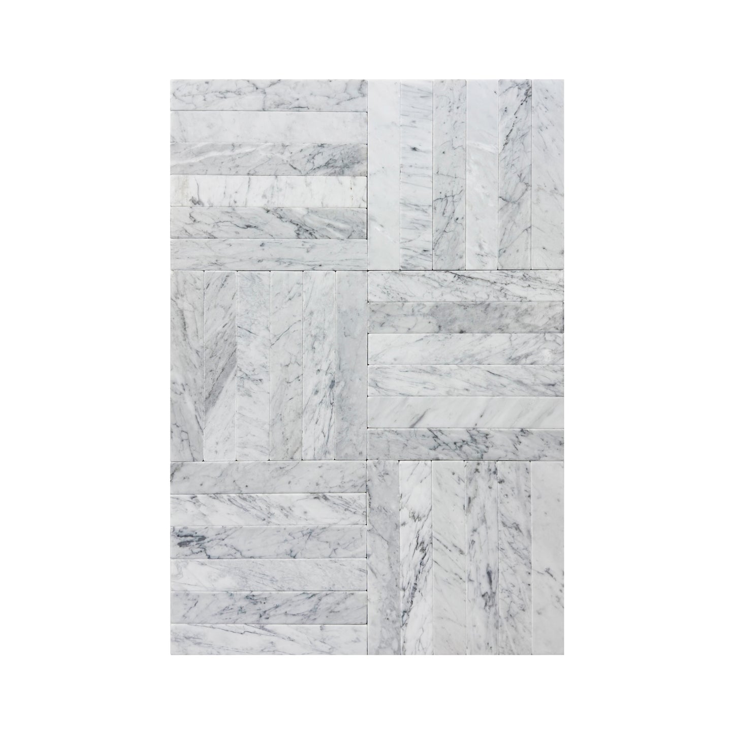 Verona Series Carrara White Tumble & Brush Surface Marble Tile