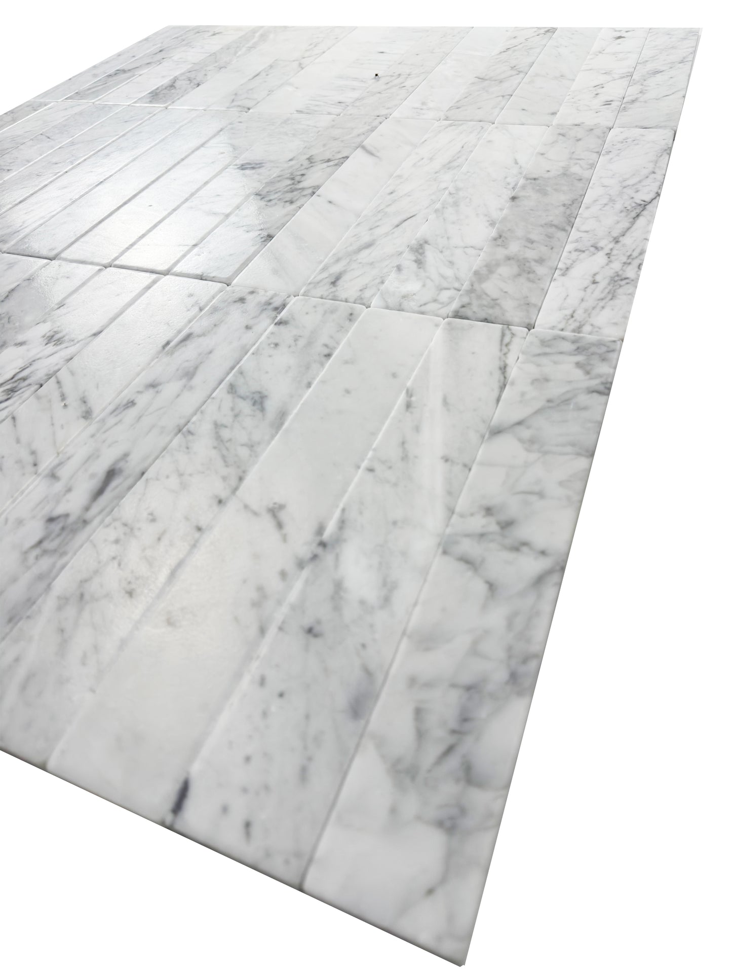 Verona Series Carrara White Tumble & Brush Surface Marble Tile