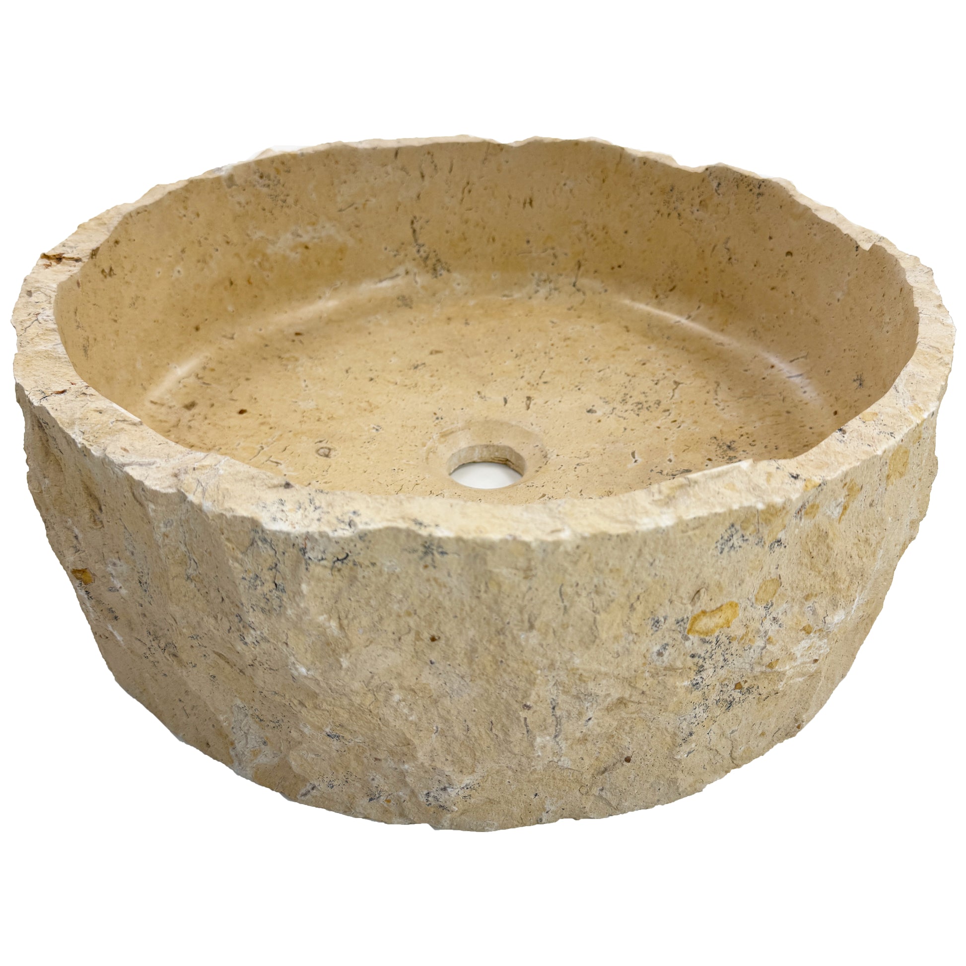 Beige Marble sink on a white background