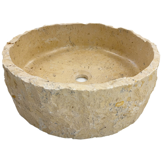 Beige Marble sink on a white background