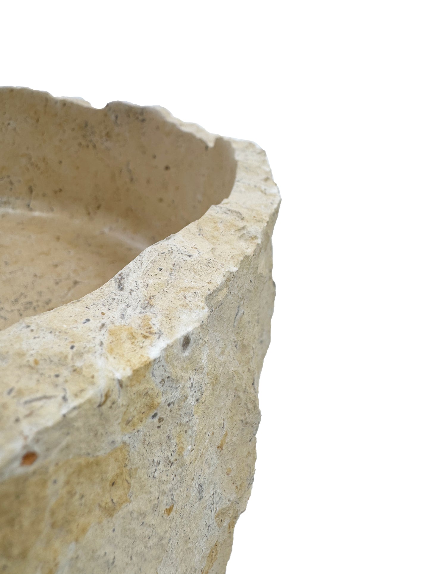 Marble Muse Series Classic Beige Natural Surface Straight Tube Shape Wash Basin