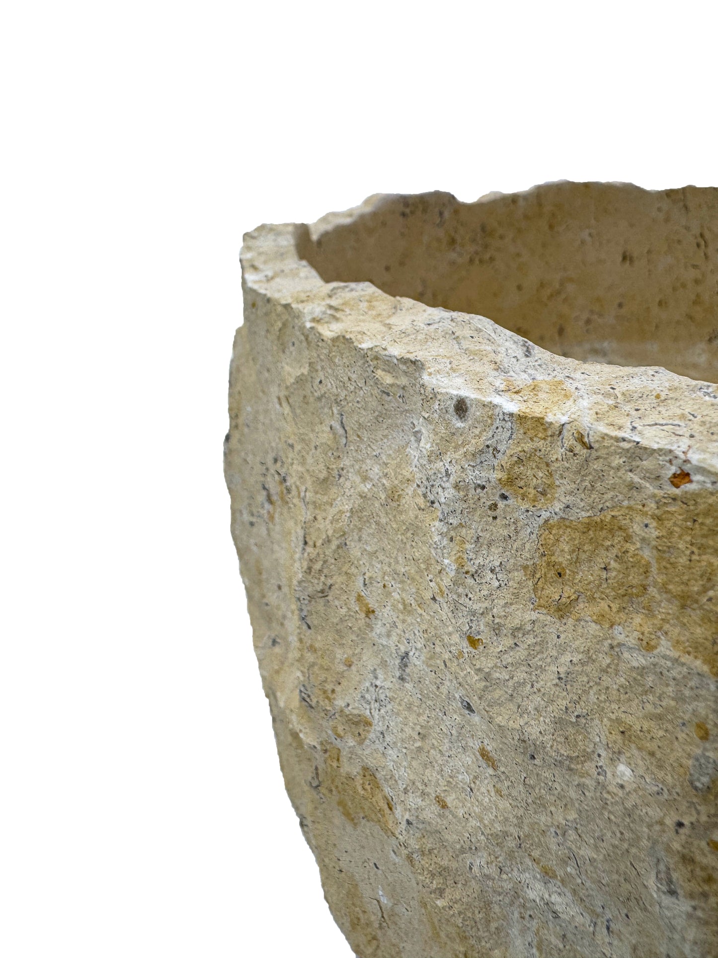 Marble Muse Series Classic Beige Natural Surface Straight Tube Shape Wash Basin